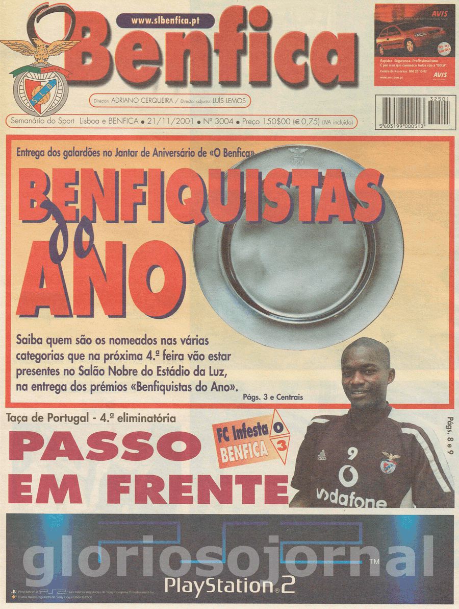 jornal o benfica 3004 2001-11-21